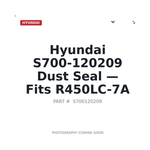 Hyundai S700-120209 Hydraulic Seals . Fits R450LC-7A | Fits Hyundai R450LC-7A | Stocked in BC, Ships Canada-Wide