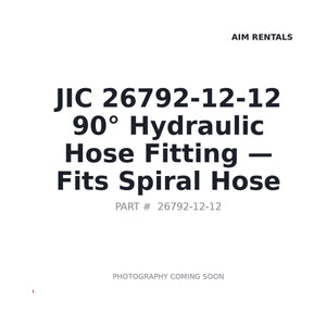 JIC 26792-12-12 Hydraulic Fittings | Fits Spiral hydraulic hose | Stocked in BC, Ships Canada-Wide