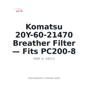 Komatsu 20Y-60-21470 Filters . Fits PC200-8 | Fits Komatsu PC200-8, Komatsu PC220-8 | Stocked in BC, Ships Canada-Wide
