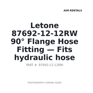 Letone 87692-12-12RW Hydraulic Hose Fittings | Stocked in BC, Ships Canada-Wide