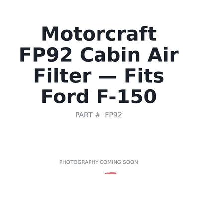 FP92 FP92 Filters . Fits Ford F-150