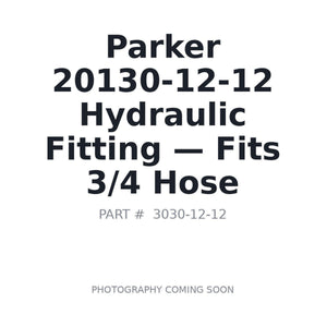 Parker 20130-12-12 Hydraulic Fittings | Stocked in BC, Ships Canada-Wide