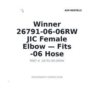 Winner 26791-06-06RW Hydraulic Components . Fits -06 Hose | Fits Hydraulic -06 hose | Stocked in BC, Ships Canada-Wide