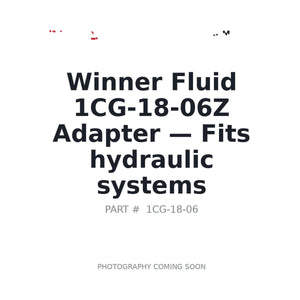 Winner Hydraulic Adapters | Fits Hydraulic systems | Stocked in BC, Ships Canada-Wide
