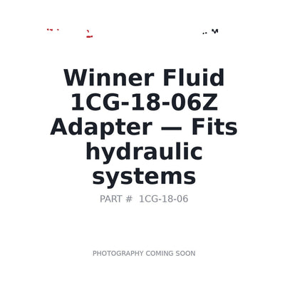 1CG-18-06Z Hydraulic Adapters