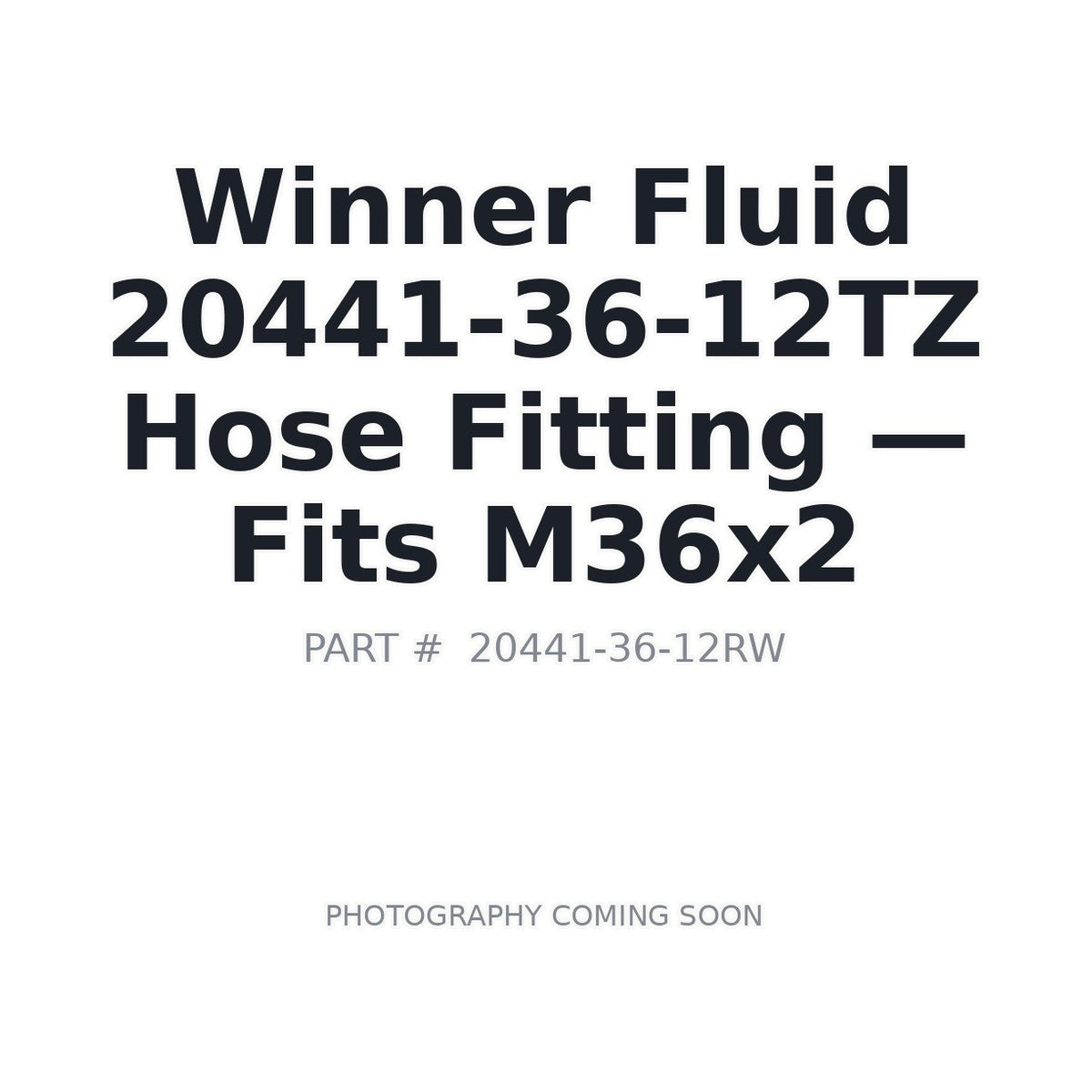20441-36-12TZ 12RW Hydraulic Hose Fittings