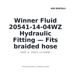 Winner 04RW Hydraulic Fittings | Fits Braided hydraulic hose | Stocked in BC, Ships Canada-Wide
