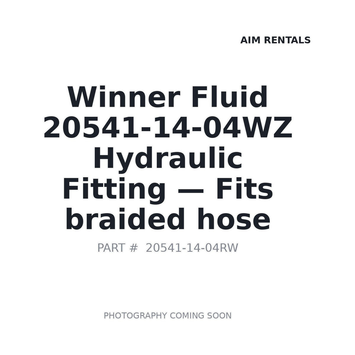 20541-14-04WZ 04RW Hydraulic Fittings