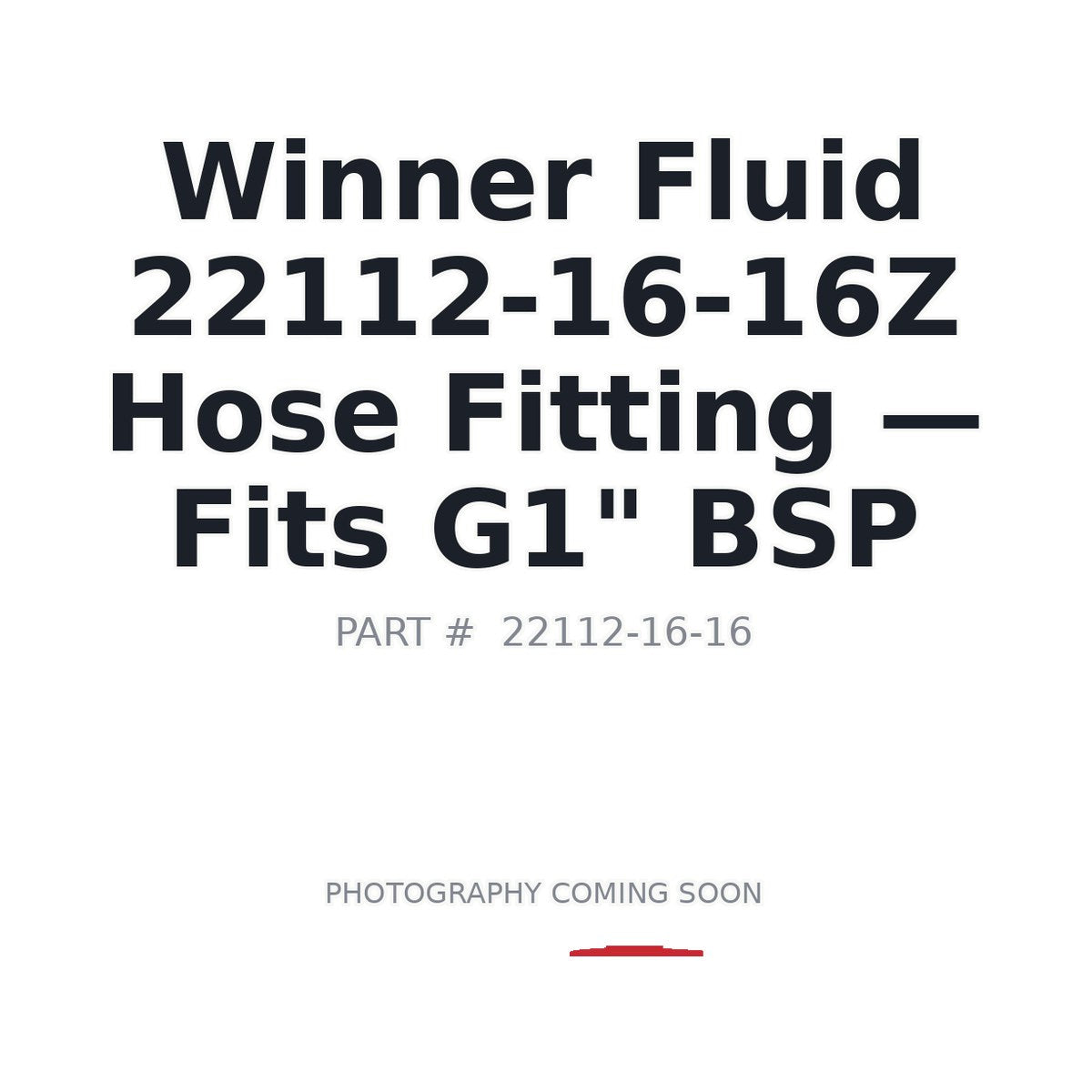 22112-16-16Z 22112 Hydraulic Hose Fittings