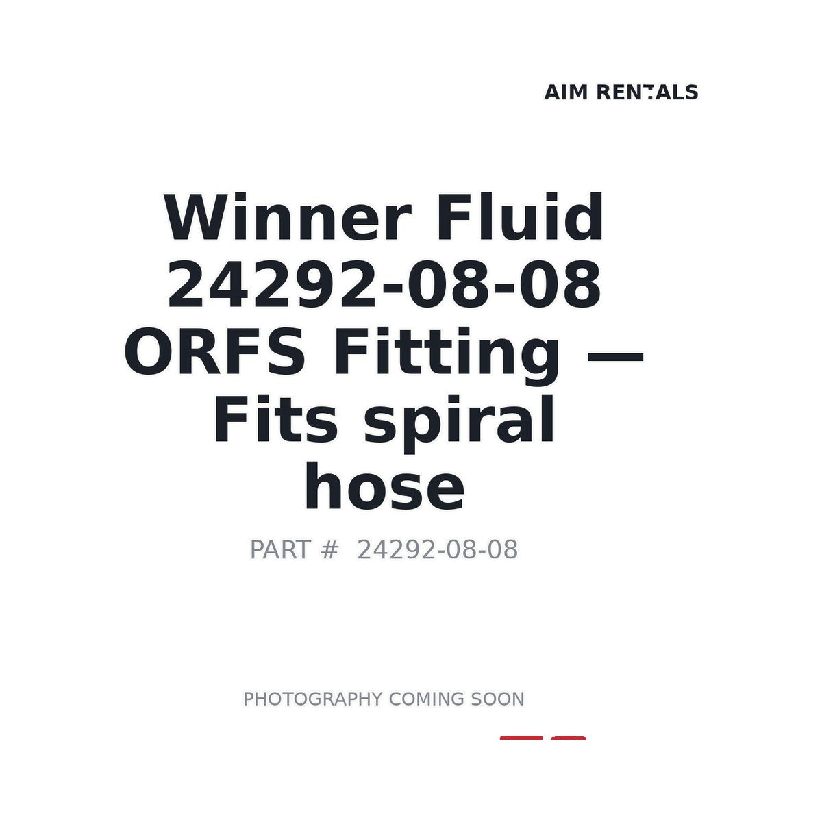 24292-08-08 24292 Hose Fittings