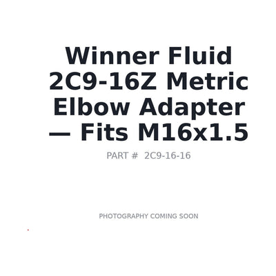2C9-16Z Hydraulic Adapters