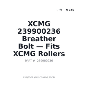 XCMG 239900236 Breather Bolts | Fits XCMG Rollers | Stocked in BC, Ships Canada-Wide