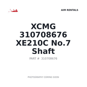 XCMG 310708676 XE210C No.7 Shaft | Fits XCMG XE210C | Stocked in BC, Ships Canada-Wide