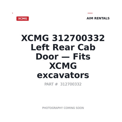 312700332 XCMG Cab Doors