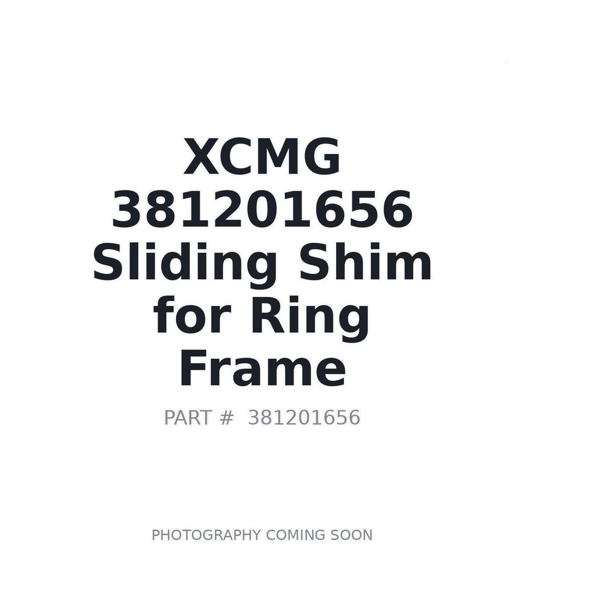 381201656 XCMG Sliding Shim