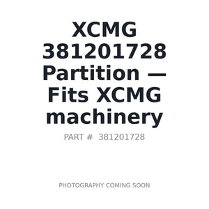 XCMG 381201728 Miscellaneous Parts | Stocked in BC, Ships Canada-Wide