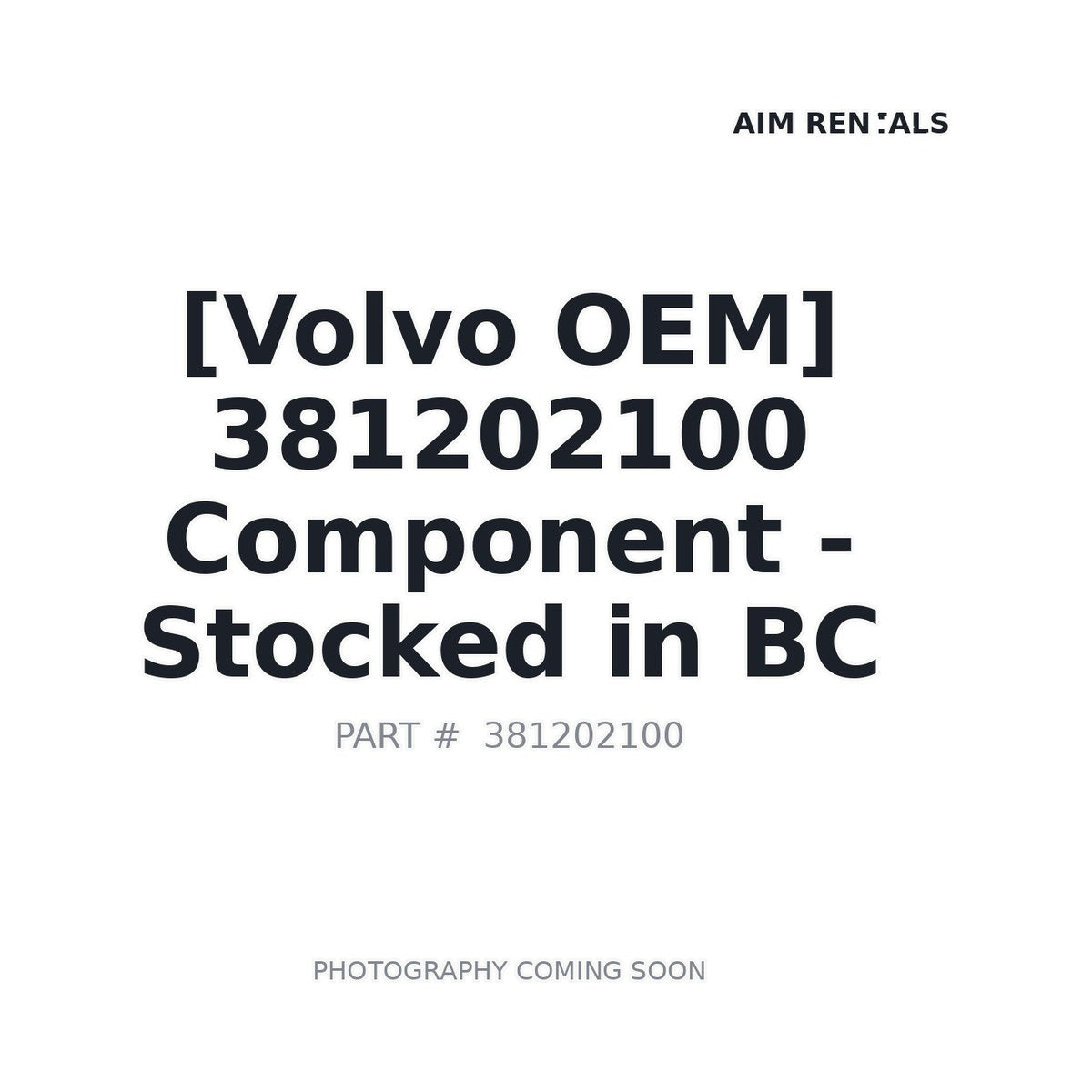 381202100 Volvo Component