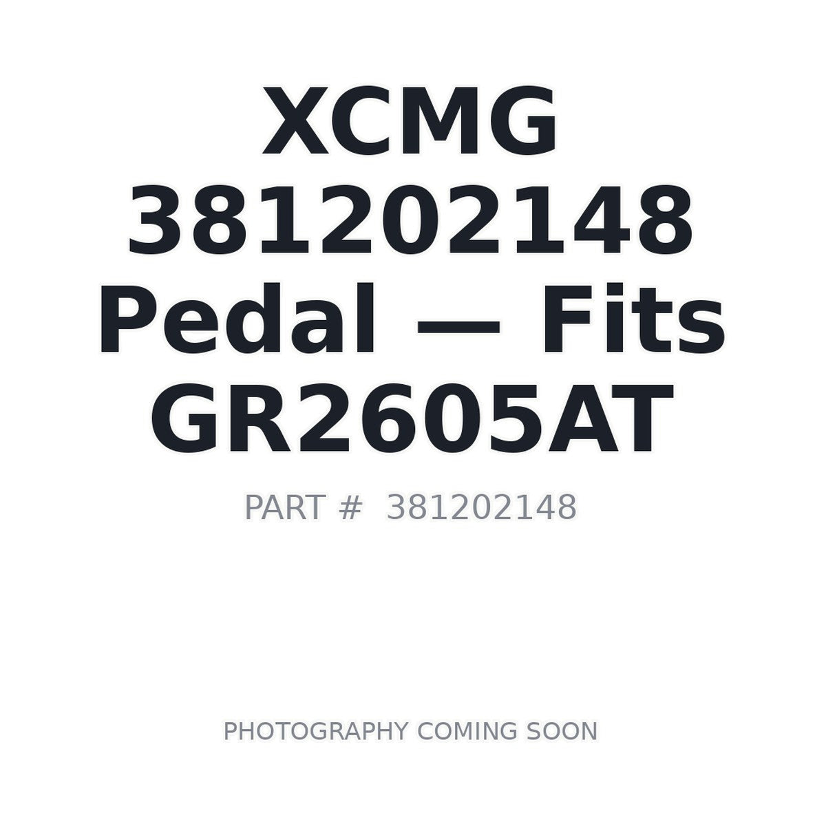 381202148 XCMG Pedals