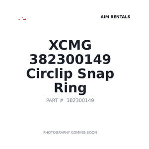XCMG 382300149 O-ring | Stocked in BC, Ships Canada-Wide