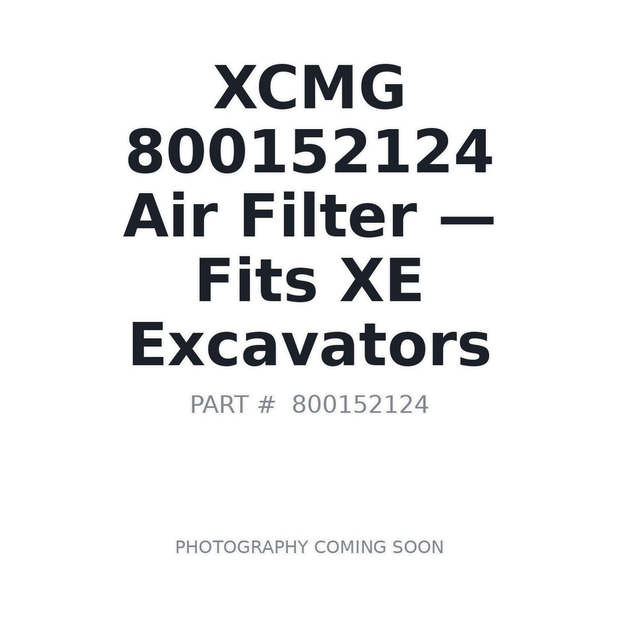 800152124 XCMG Filters