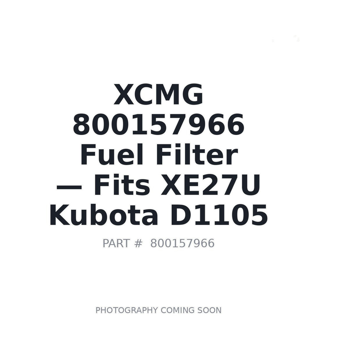 800157966 XCMG Filters
