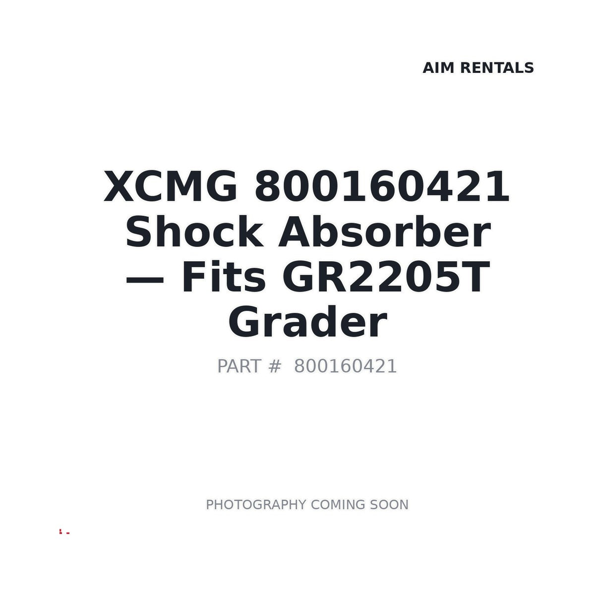 800160421 XCMG Suspension Shocks