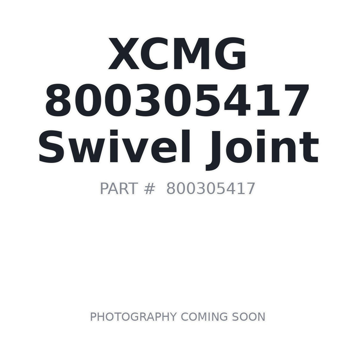 800305417 XCMG Swivel Joint