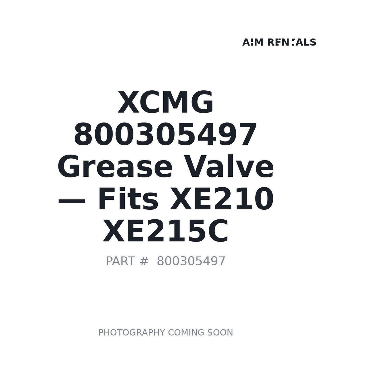 800305497 XCMG Valves