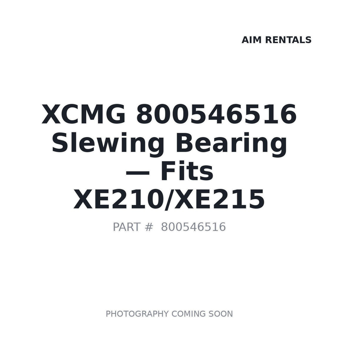 800546516 XCMG Slewing Bearings