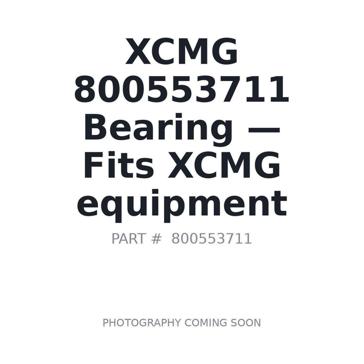 800553711 XCMG Bearings