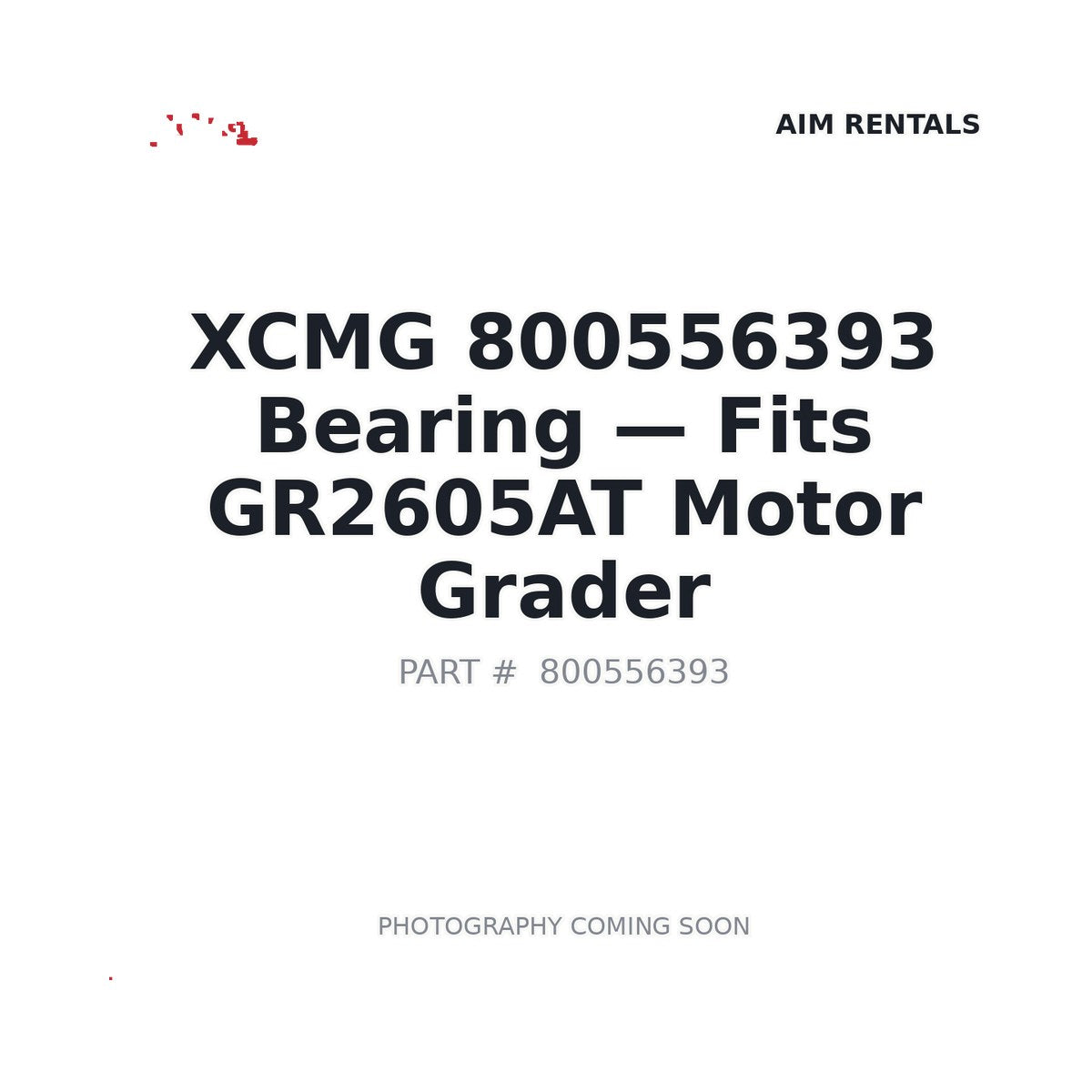800556393 XCMG Bearings