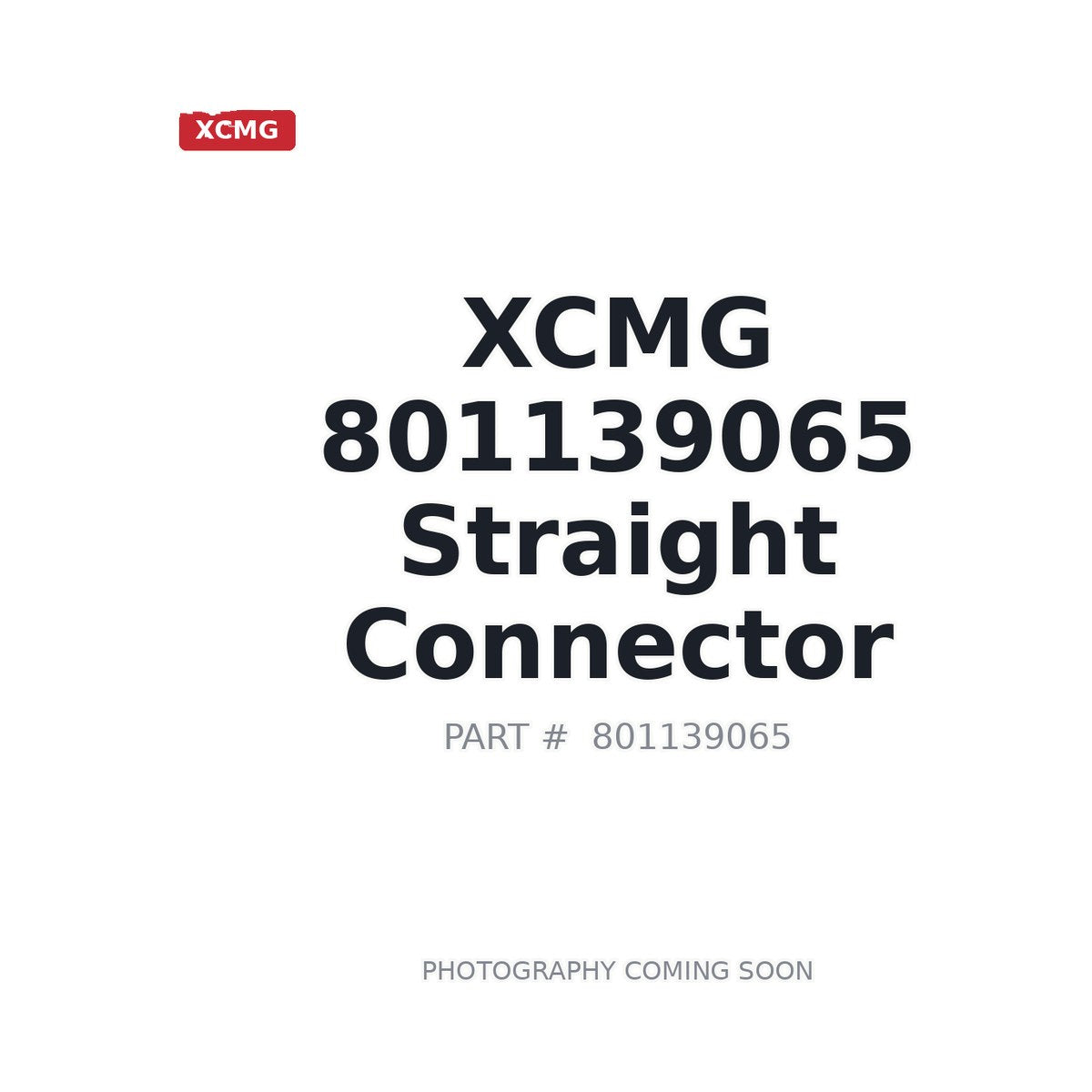 801139065 XCMG Hydraulic Fitting