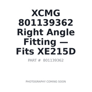 XCMG 801139362 Hydraulic Hose Adapters | Fits XCMG XE215D | Stocked in BC, Ships Canada-Wide