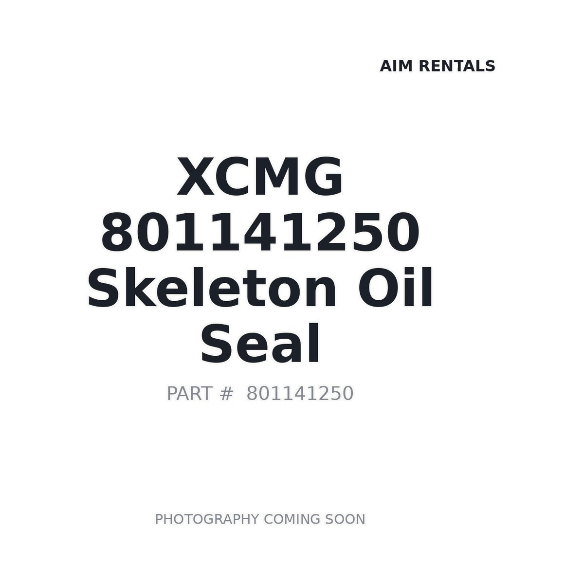 801141250 XCMG O-ring