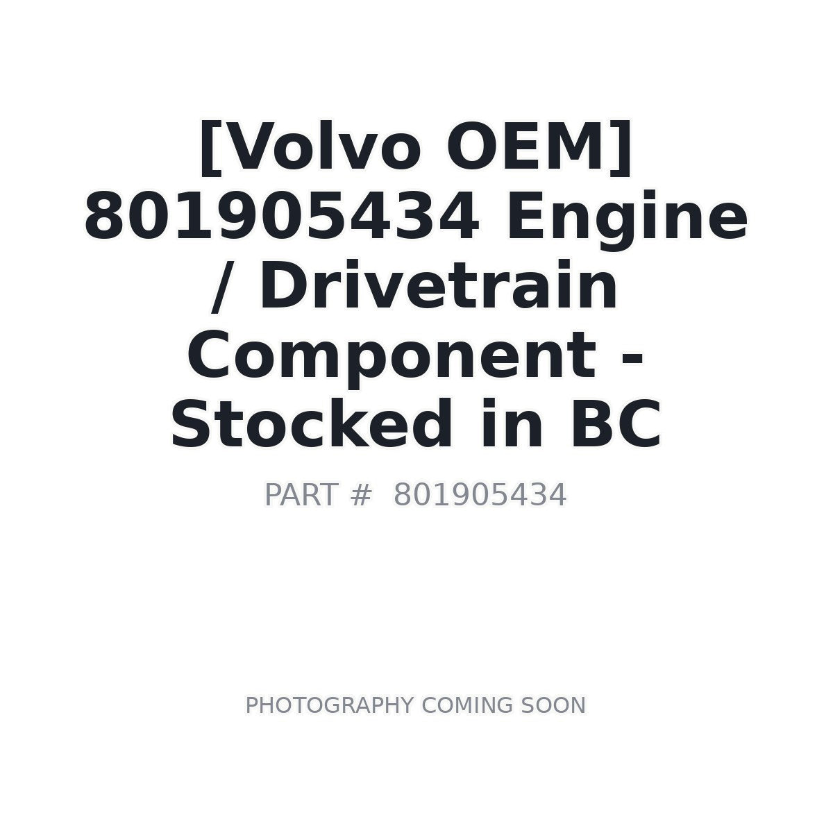 801905434 Volvo Engine