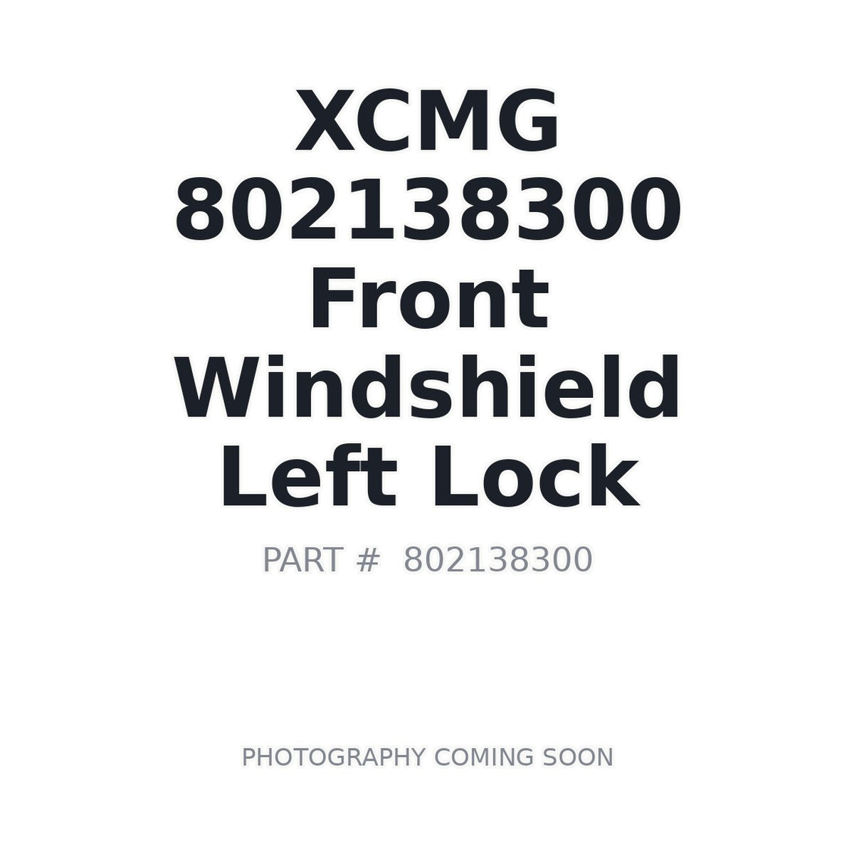 802138300 XCMG Front Window Left Lock