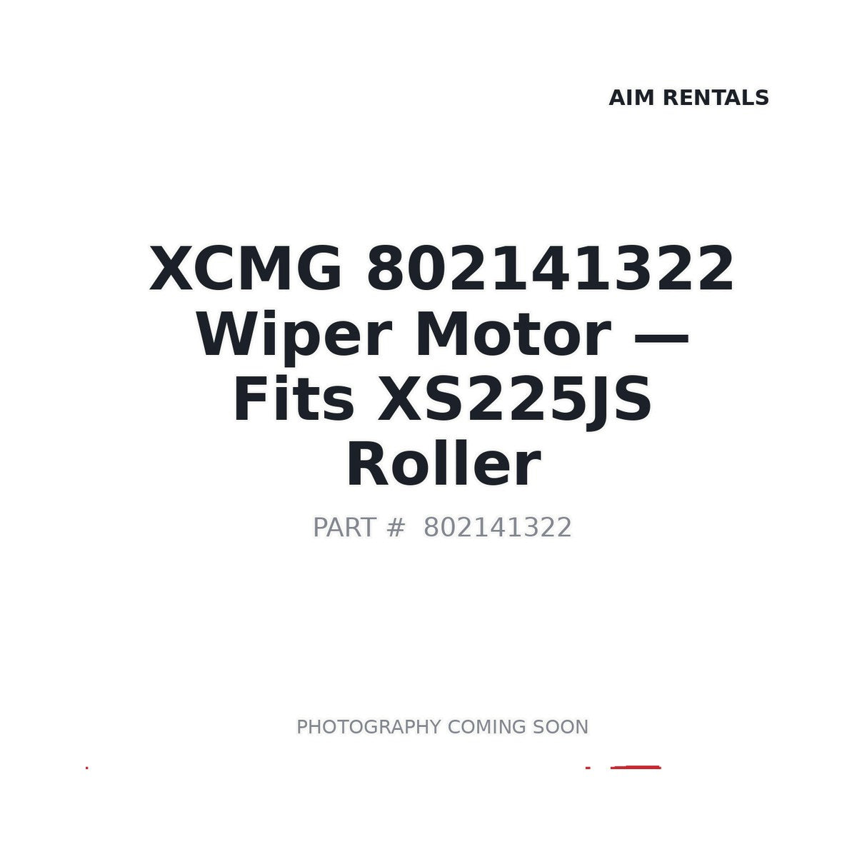 802141322 XCMG Electrical Parts