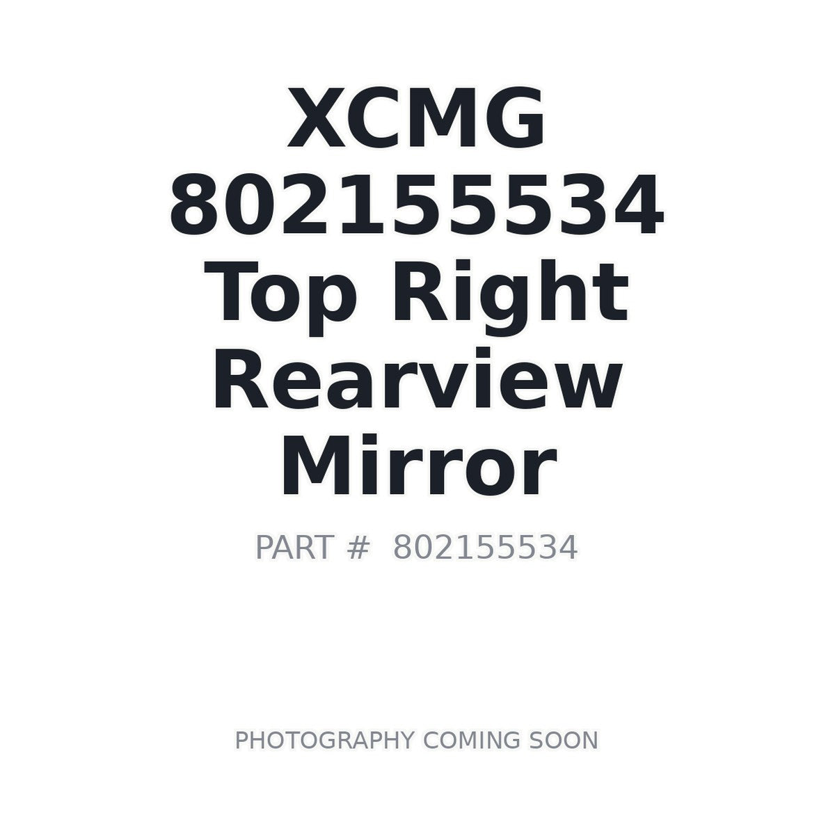 802155534 XCMG Upper Right Rear View Mirror . Fits GR2605 Grader (HSJ-YS-300511)
