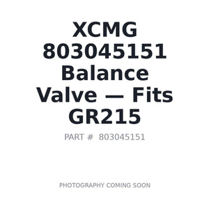 XCMG 803045151 Hydraulic Valves | Fits XCMG GR215 | Stocked in BC, Ships Canada-Wide