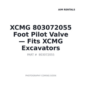 XCMG 803072055 Hydraulic Valves | Fits XCMG XE215BR | Stocked in BC, Ships Canada-Wide