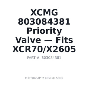 XCMG 803084381 Hydraulic Valves | Fits XCMG XCR70 | Stocked in BC, Ships Canada-Wide