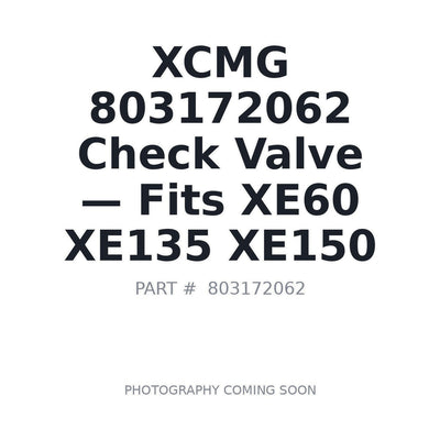 803172062 XCMG Hydraulic Valves