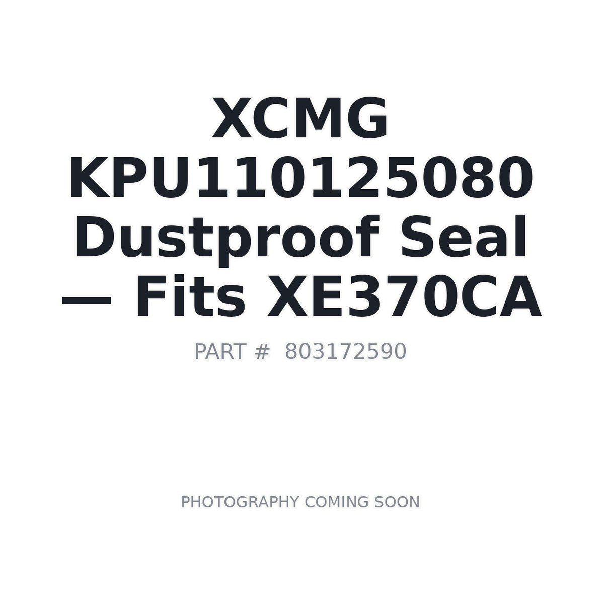 KPU110125080 XCMG Seals