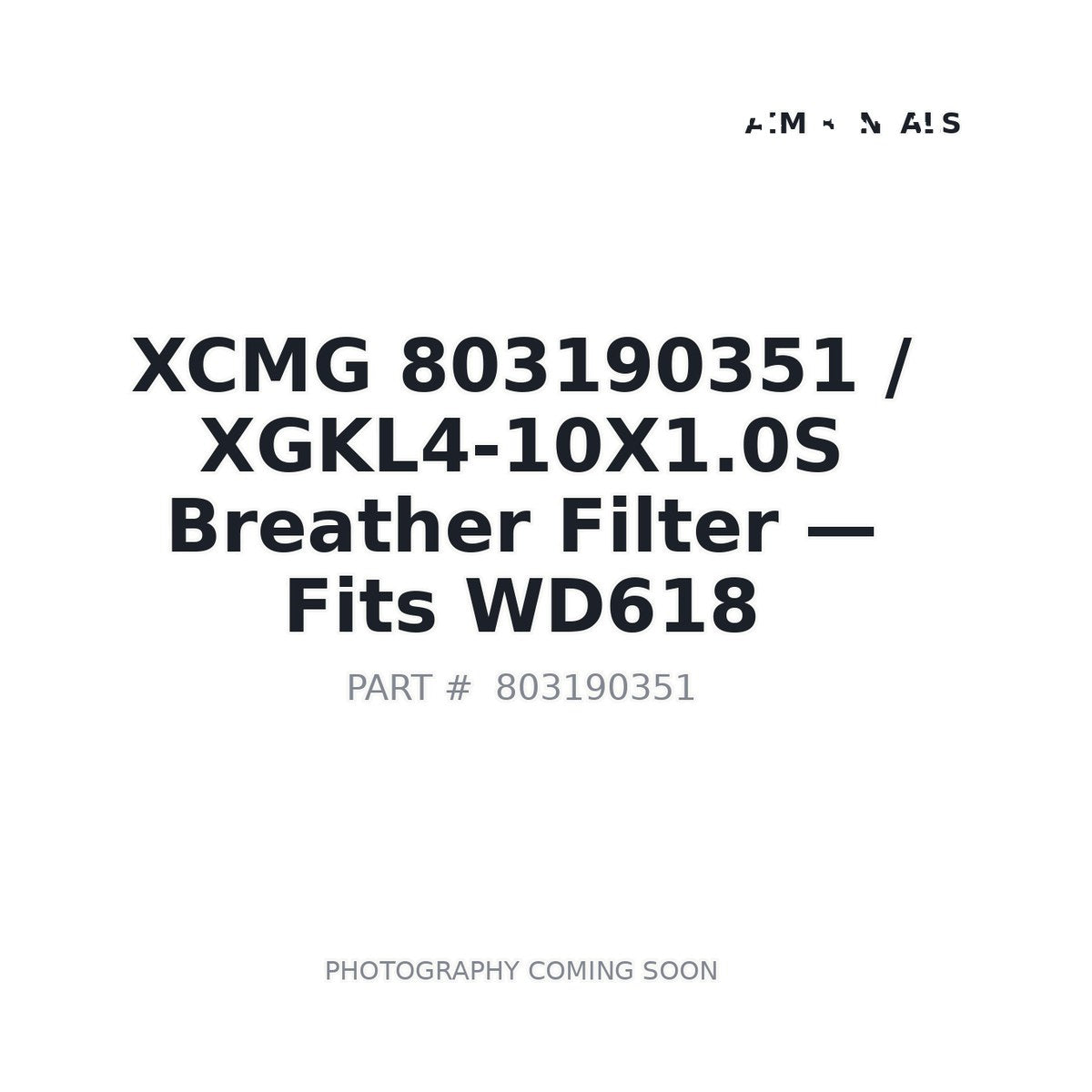 803190351 / XGKL4-10X1.0S XCMG Filters