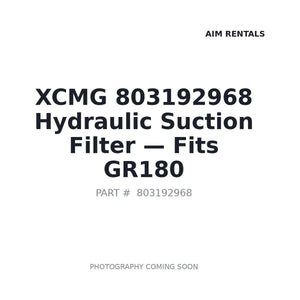 XCMG 803192968 Filters | Fits XCMG GR180 | Stocked in BC, Ships Canada-Wide