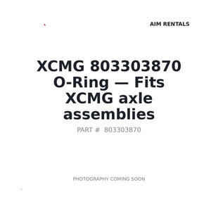 XCMG 803303870 O-rings | Stocked in BC, Ships Canada-Wide