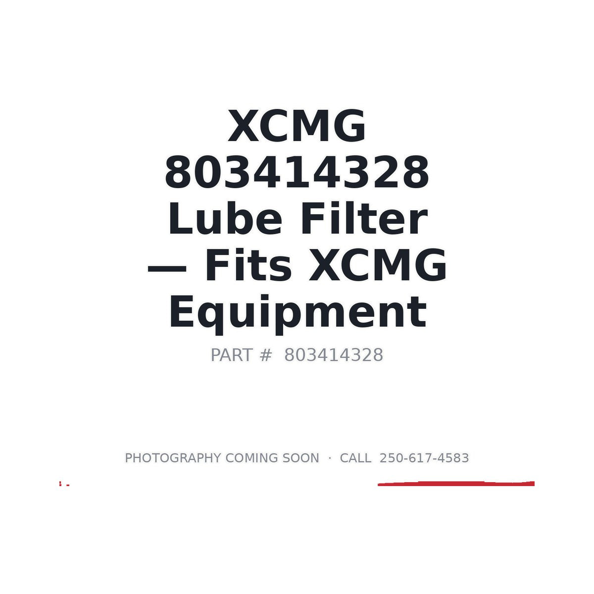 803414328 XCMG Suction Filter