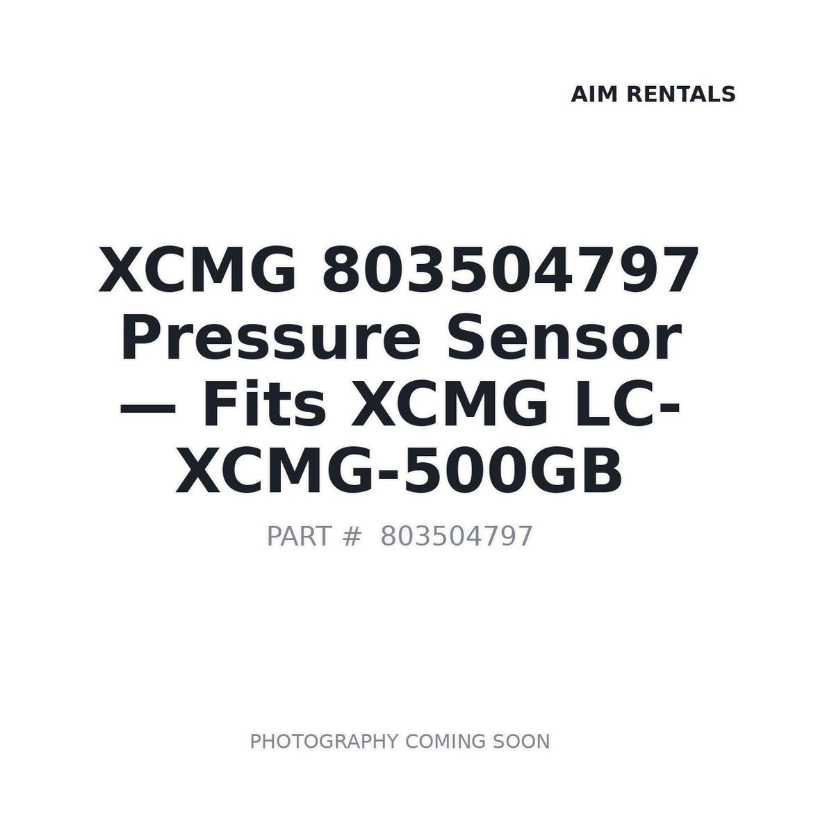 803504797 XCMG Sensors . Fits LC-XCMG-500GB