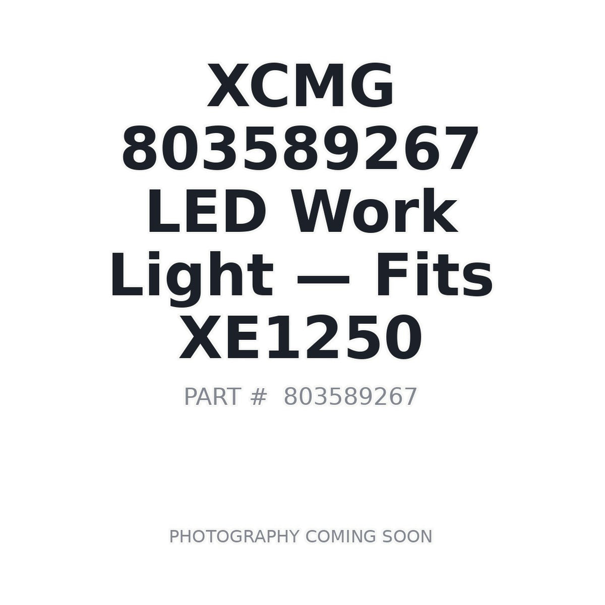 803589267 XCMG Lights