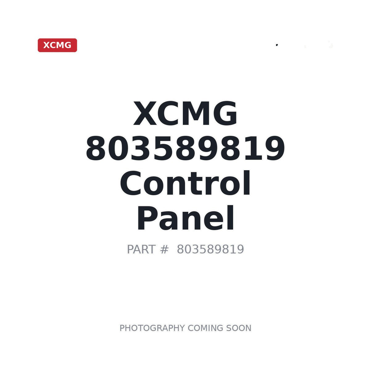 803589819 XCMG Control Panel